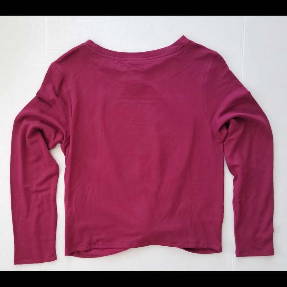 Ivoire Raspberry/plum Front Knot Top - Picture 2 of 6